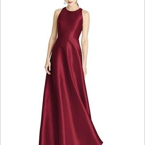 Alfred Sung D746 Burgundy Dress